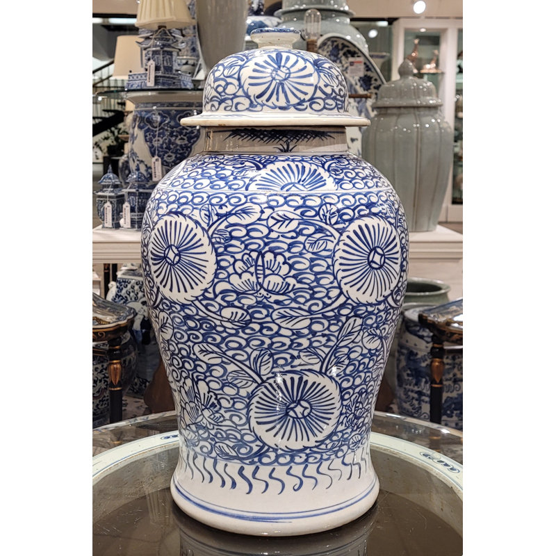 Handmade Porcelain China Ginger Jar