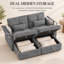 Canapé-lit modulaire en chenille de 66,3 po de large Talvessane-1810382790