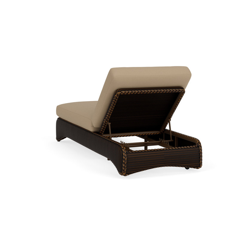Loom Outdoor Chaise Lounge, Mink, Fife Sahara