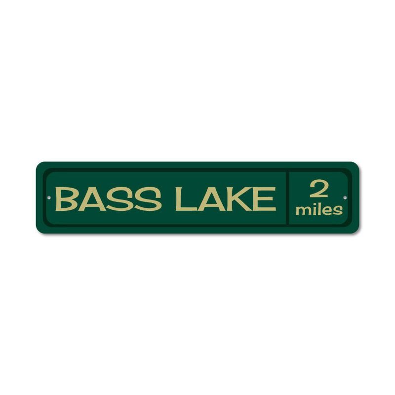 Plaque en aluminium Lake, H 6 po x l 24 po x P 0,06 po