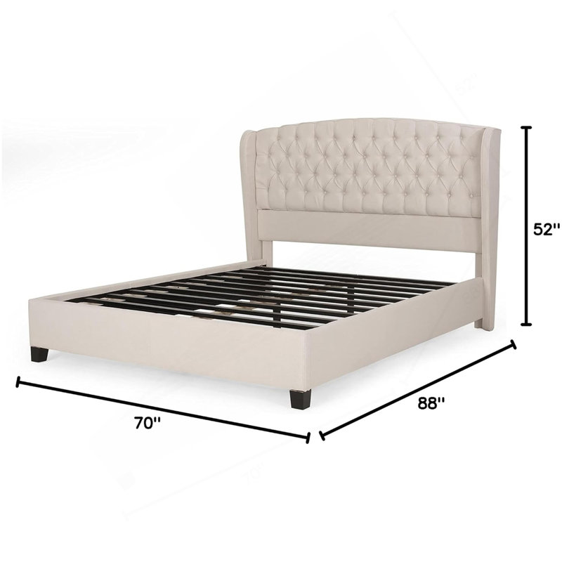 Cohron Solid Wood Platform Bed (FULL BED), Natural, Full