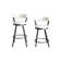Laub Swivel Upholstered Counter Stool with Metal Frame