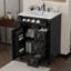 Meuble-lavabo de salle de bain avec lavabo, meuble-lavabo autoportant de 24 pouces avec tiroir rabattable, 3 tiroirs et armoire de rangement-124573661-124573660