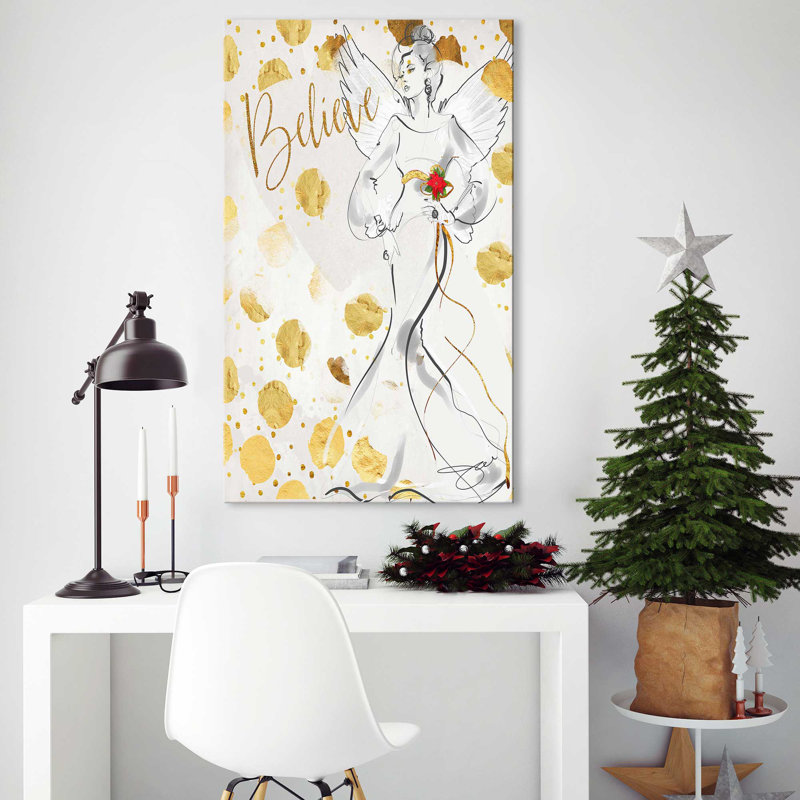 «Angel, Believe (Vertical)» par Jodi - impression, Toile tendue, H 60 po x l 36 po x P 1,5 po