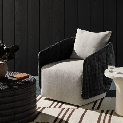 Chaise de patio pivotante avec coussins Odyn