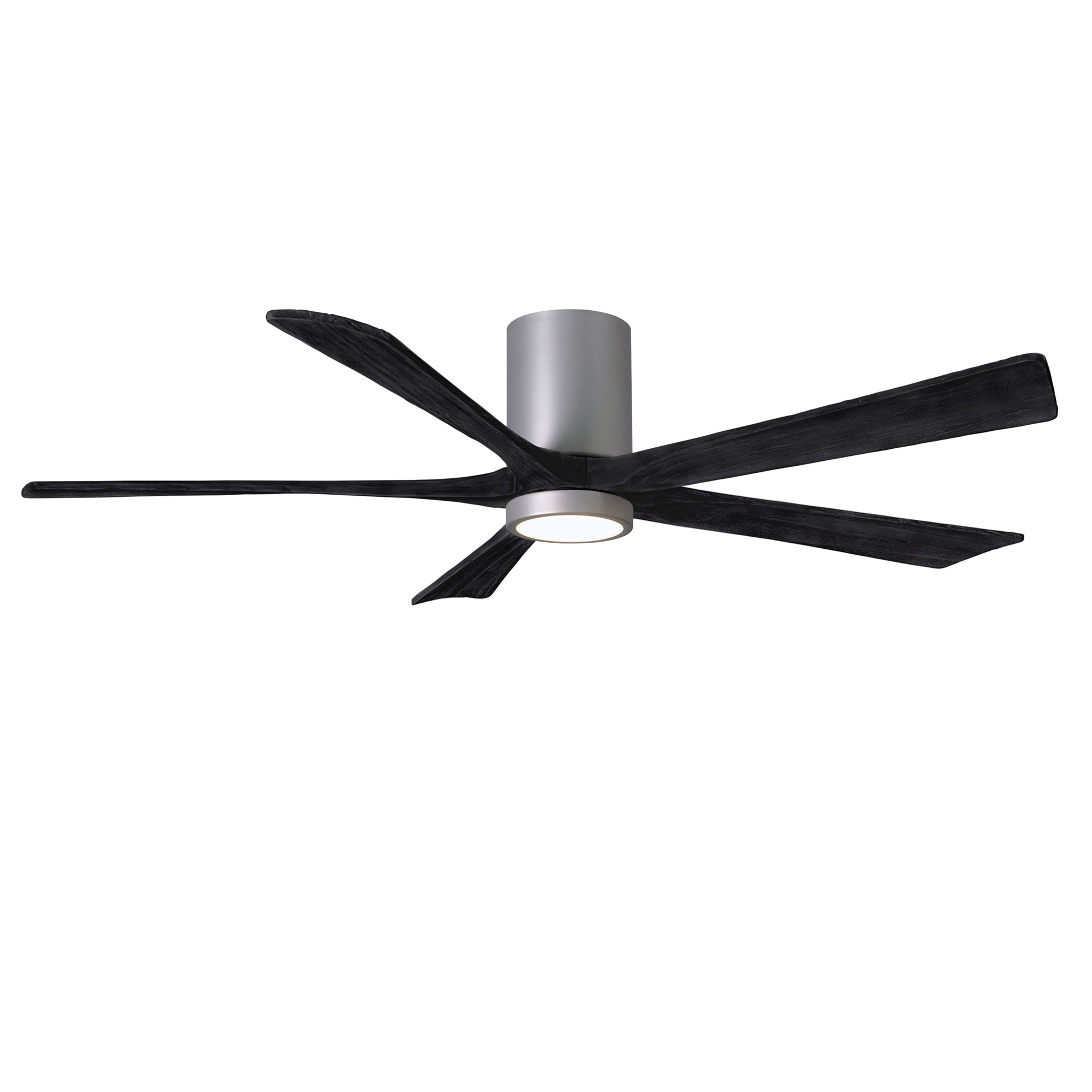 Irene 5 - Blade LED Ceiling Fan with Light Kit Included, 60", Matte Black, Brushed Nickel