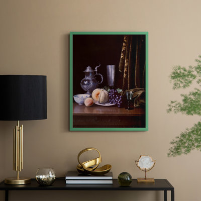 «Moody Still Life III», reproduction encadrée - bois massif