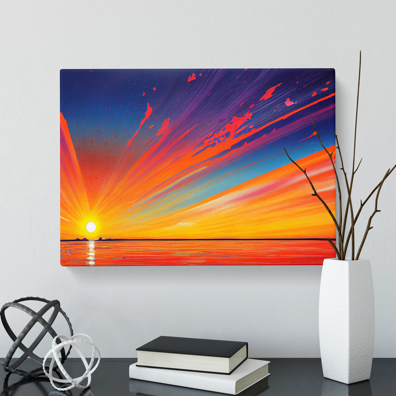 Sunset Splash Vol.2 - Wrapped Canvas Painting