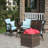 Wicker Patio Furniture Storage Box (Brown )