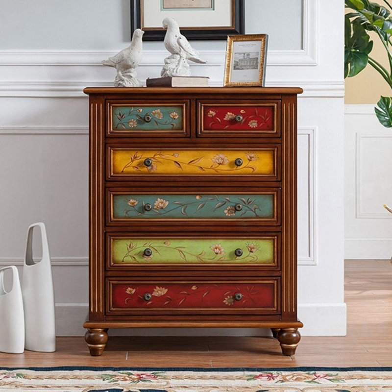 Picture Color Solid Wood Accent Cabinet, 32.28" H x 31.89" W x 15.75" D