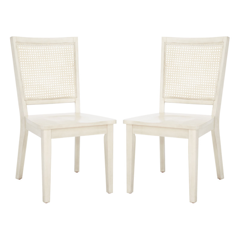 Chaise d'appoint Karlie, Blanc délavé, Blanchies, En bois