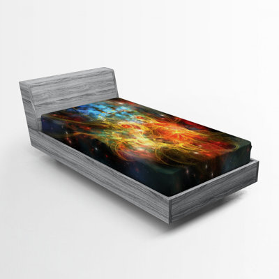 Drap-housse en microfibre abstrait Outer Space