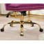 Fauteuil de bureau moderne capitonné en velours capitonné à boutons, fauteuil de bureau pivotant sans accoudoirs-118665632