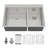 Double Bowl (60/40) Drop In Sink - 33"X22"X10" Stainless Steel Kitchen Sink 16 Gauge With Two 10" Deep Basin