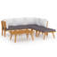 Chaise longue avec coussins 4 pièces Damita-918058755