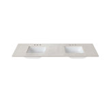 MagickWoods 67 In. W X 22 In. D Cultured Marble Rectangular Undermount Double Basin Vanity Top In Antique White