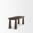 Kendrich Rectangular Dark Brown Solid Wood Bench