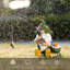 Statues de jardin de gnome de pêche en résine de 7 pouces avec lumières solaires extérieures