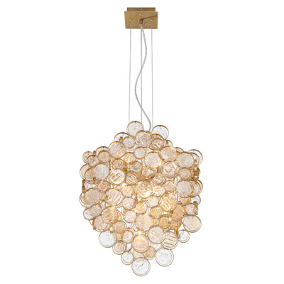 Trento 7 light Chandelier in antique gold