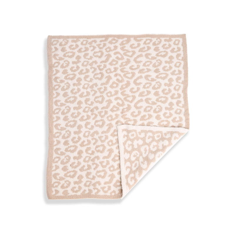 Children'S Leopard Pattern Luxury Soft Throw Blanket, Ceige