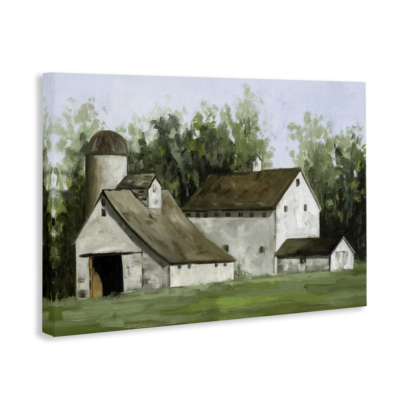 "White Barn Farmhouse", art mural par White Ladder, H 16 po x l 24 po