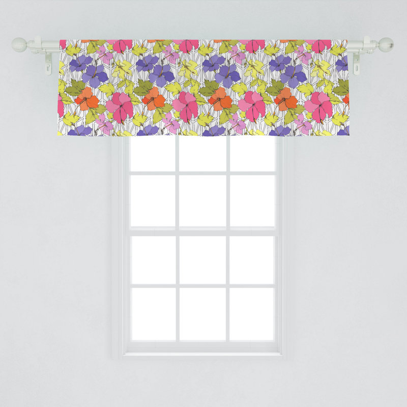 Floral Tailored Window Valance