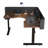 55"  L-shaped Height-adjustable Standing Desk with Divider, Mouse Pad and Power Strip-1675142299