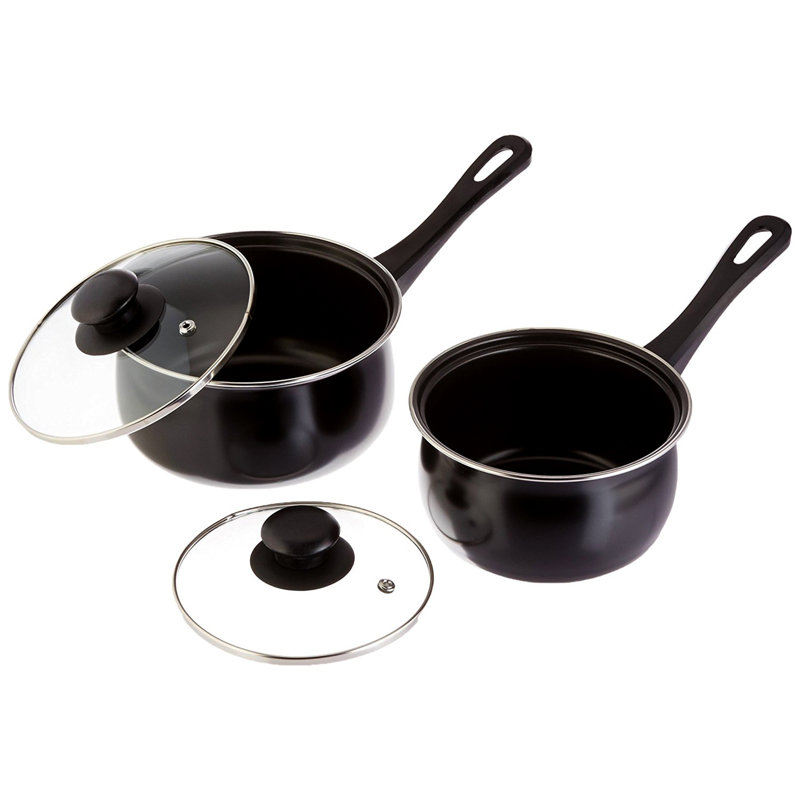 Chef Du Jour 7-Piece Non-Stick Cookware Set, Black