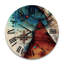 Horloge murale en bois massif Ameerah-1058419875