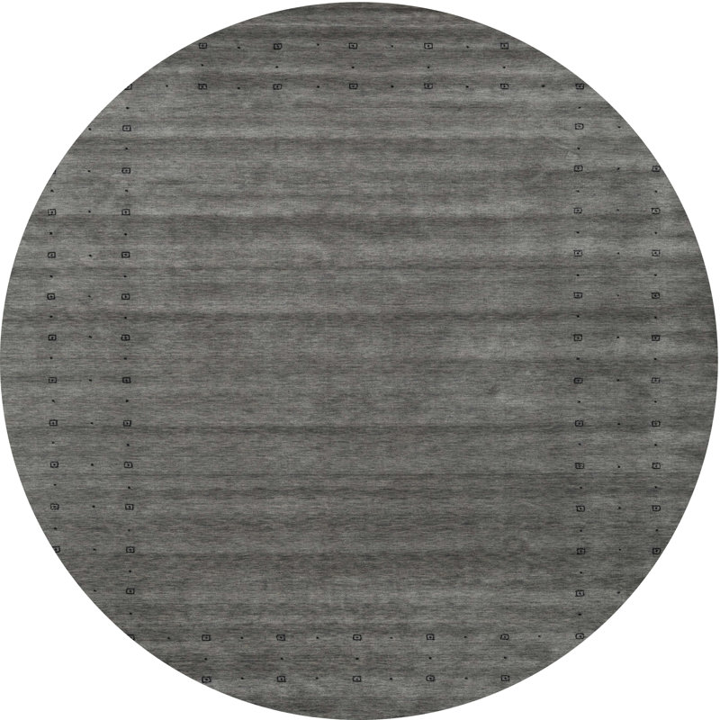Tapis noir/gris, Rond 4 pi