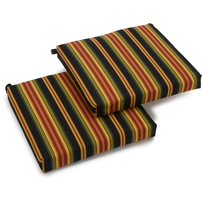 Indoor/Outdoor Adirondack Chair Cushion, Lyndhurst Raven, 3" H x 20" W x 19" D
