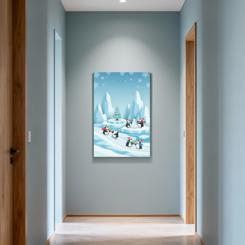 Scène d'iceberg de Noël, H 30 po x l 20 po
