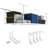 Durable Garage Storage Rack with Hooks Adjustable Ceiling Storage Racks, Overhead Shelf, 96" Length x 48" Width x 40" Height, White