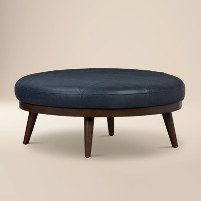 Gio Full-Grain Genuine Italian Leather Ottoman