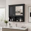 Armoire à pharmacie murale avec miroir de salle de bain, tablettes ouvertes et rangement ajustable-2043755860