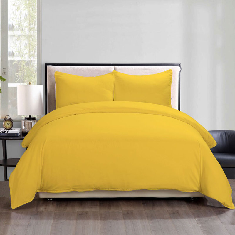 Modern & Contemporary Polyester Duvet Cover, Full / Queen, Yellow