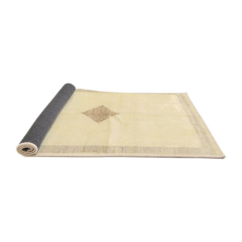 Tapis beige contemporain, Rond 5 pi