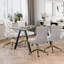 Chaise de bureau en velours et capitonnée-465846907