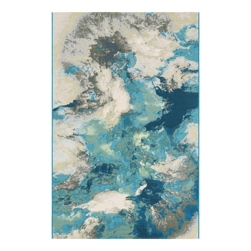 Keazia Indoor/Outdoor Area Rug, Rectangle 5'3" x 8'