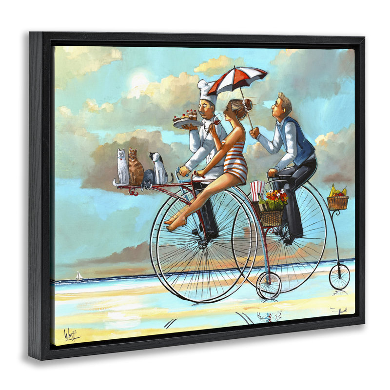 Cadre flottant Woman & Butler, par Ronald West, H 17 po x l 21 po, Cadre flottant noir de jais