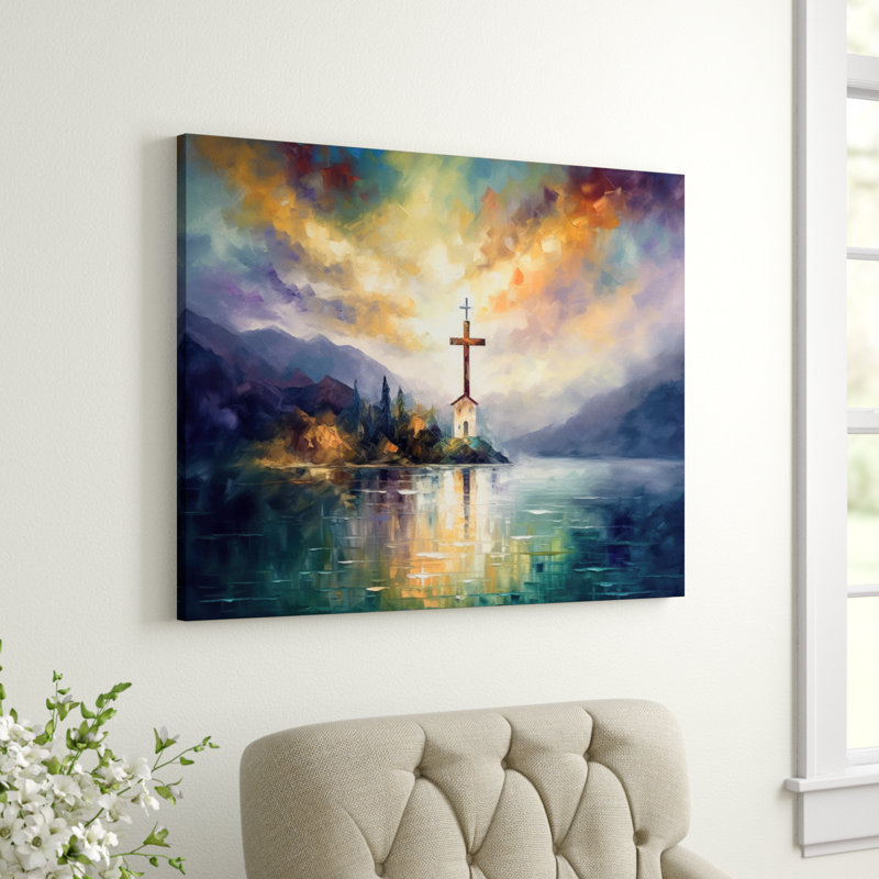 Reproduction d'art sur toile Arnfried, H 34 po x l 44 po x P 1,5 po, Toile tendue