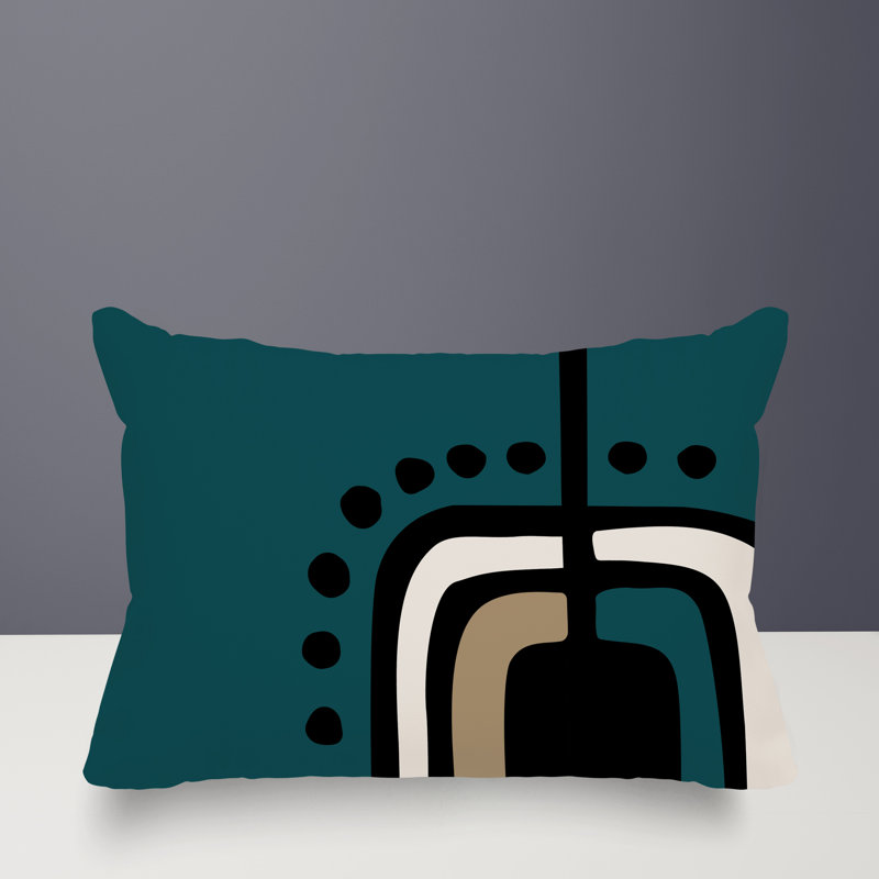 Coussin lombaire réversible intérieur / extérieur Sofi Minimalist, H 18 po x l 25 po, Émeraude