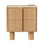 Table de chevet cannelée 2 tiroirs avec station de charge intégrée, table de chevet pour chambre à coucher, salon-1967677540-1967677542