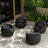 Wicker Outdoor Patio Chair with Cushions and Accent Pillow (Set of 4)-101960960-128519199