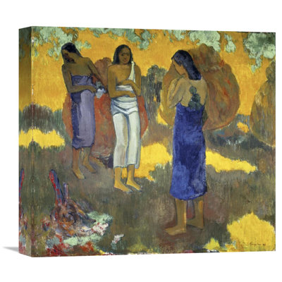 " Three Tahitian Women Against a Yellow Background, (Trois Tahitiennes sur un Fond Jaune) " by Paul Gauguin Print