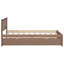 Structure de lit simple moderne en noyer avec lit gigogne - offrant une expérience de sommeil confortable dans un design robuste et élégant-859285416