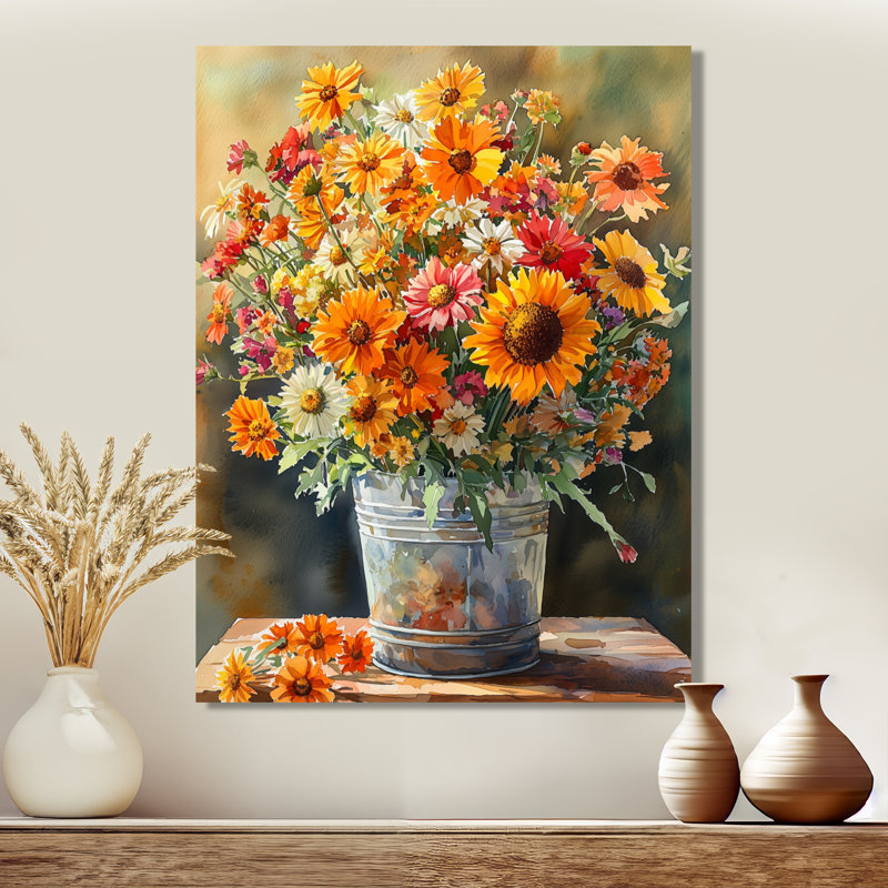 Barnwell - Décoration murale florale, Toile tendue, Ne s’applique pas, H 20 po x l 12 po