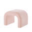 Ensemble de 3 bancs en peluche et repose-pieds modernes en U pour vestibule, chambre à coucher et salon - rose | Idée de cadeau-1365612673
