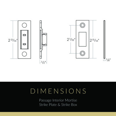 Ensemble de mortaise intérieure Emtek Passage avec rosette rectangulaire et bouton Old Town (LH)