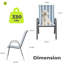 Ensemble de 4 chaises de patio empilables Ronda
